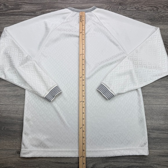 Levis SilverTab Shirt Mens Large White Jacquard All Over 90s Skater Y2K Vintage - Picture 13 of 14